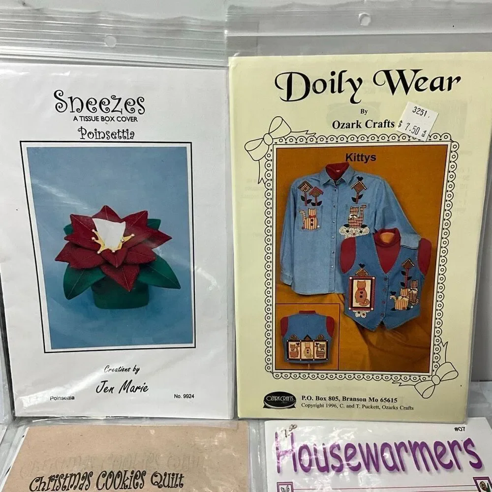 Set of 6 quilt sewing patterns